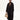 Large Song Bag in Cream Apricot, a textured leather tote carried by a woman in a dark brown trench coat.