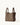 Taupe full-grain leather Large Song Bag with double top handles and subtle gold-tone hardware.