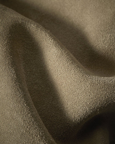 Large Yore Hobo Bag in Dune Suede material close-up