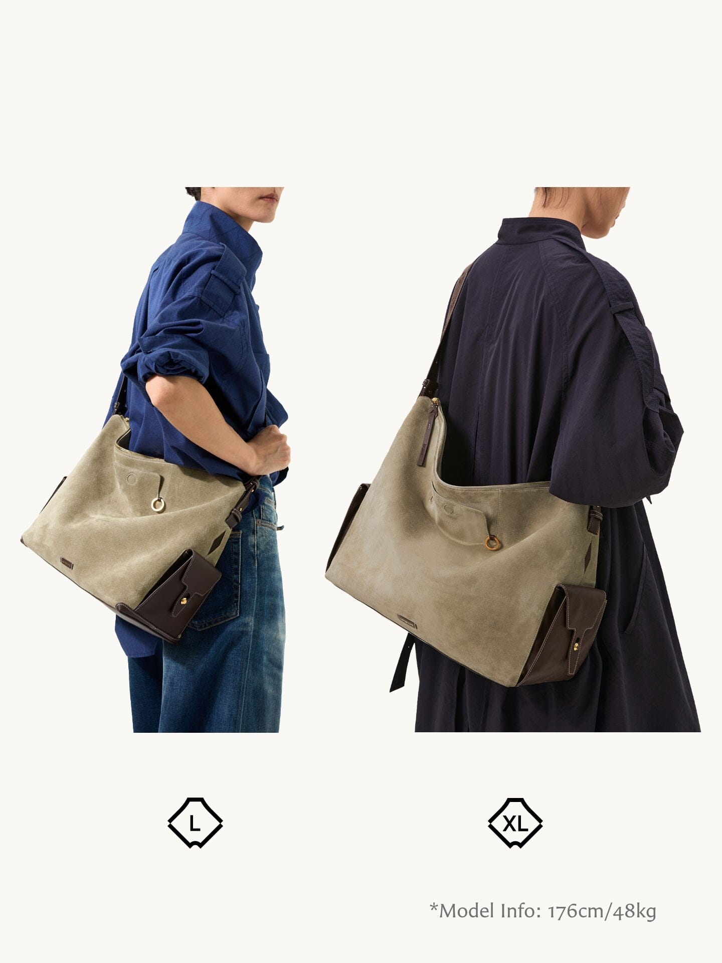 Extra Large Hobo Bag | Dune Suede, Nappa Leather – Songmont