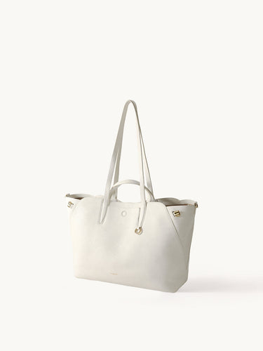 cloud white large yore tote bag