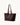 Large Yore Tote Bag in Raisin color, made of pebble-grained leather with gold hardware.