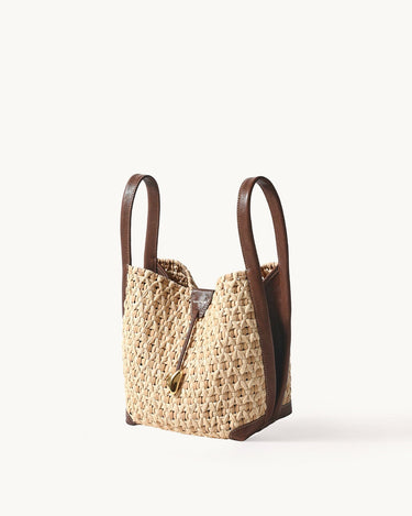 Lattice Bucket Bag Songmont Reed Yellow 