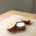 Leather care balm in a bamboo-lidded tin, featuring the text 'songmont 山下有格'.