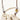 Cream leather Lucky Pouch Charm with grey and gold bead detail on strap