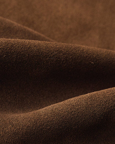 Brown cow suede leather texture of Lucky Pouch Charm