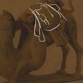 Ochre Suede Medium Gather Bag Set inspiration: camel caravan line art