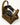 Medium Song Bag in Agarwood Nubuck leather, with phone and black headphones inside