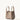Medium Song Bag in Cream Apricot: Full-grain leather bucket bag with top handles and magnetic closure.