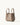 Medium Song Bag in Cream Apricot: Full-grain leather bucket bag with top handles and magnetic closure.