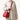 Medium Song Bag in Poppy red leather, featuring textured finish and gold hardware, worn by a model.