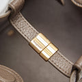 Medium Song Bag in Eco Taupe vegan leather with gold Songmont logo clasp