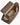 Taupe Mini Drippy Roof Bag with open flap showing interior and white stitching.