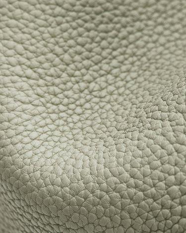 Mini Song Bag in Jade full-grain leather with detailed texture