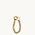 Peace Beads Charm in Topaz with gold beads, jade beads, and metallic clasp. Perfect bag charm.