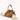 Ochre Suede Small Gather Bag Set, cow suede and full-grain leather, adjustable straps.
