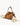 Ochre Suede Small Gather Bag Set, cow suede and full-grain leather, adjustable straps.