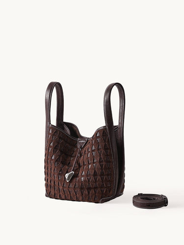 Small Lattice Bucket Bag Songmont 