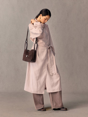 Small Lattice Bucket Bag Songmont 