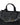 Black Small Yore Duffle Bag: textured leather, white stitching, brass hardware. Songmont travel bag.