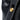 Small Yore Duffle Bag in onyx black leather with white stitching and gold logo closure.