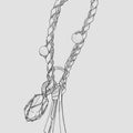 Tranquil Crystal Charm Olivine braided necklace with crystal pendant and beads